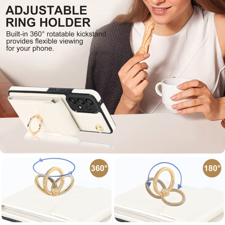 For Samsung Galaxy A33 5G Ring Holder RFID Card Slot Phone Case