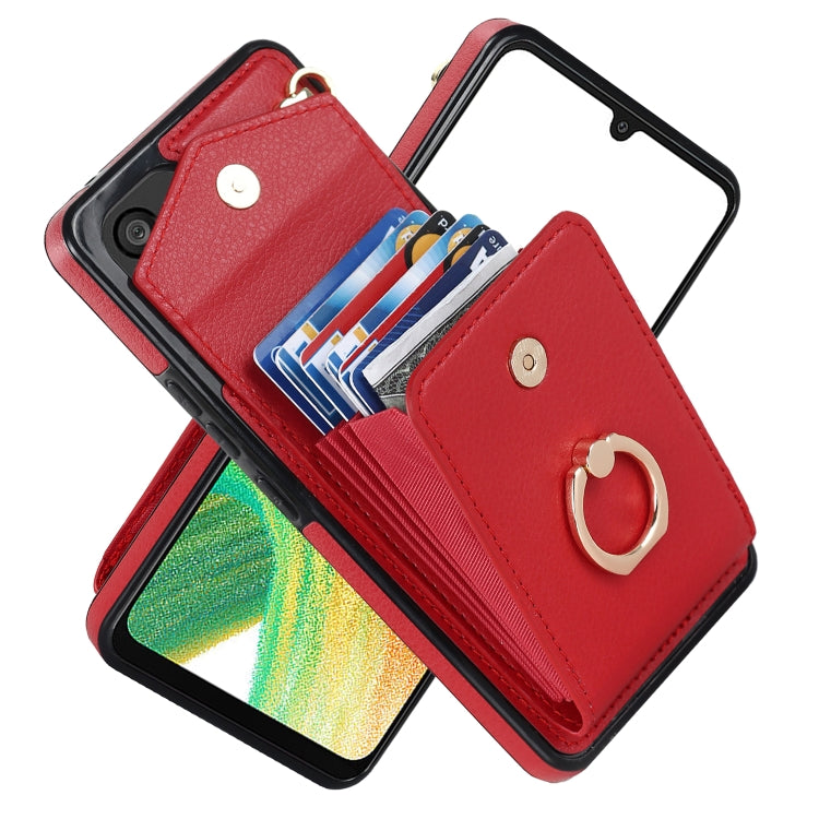 For Samsung Galaxy A33 5G Ring Holder RFID Card Slot Phone Case