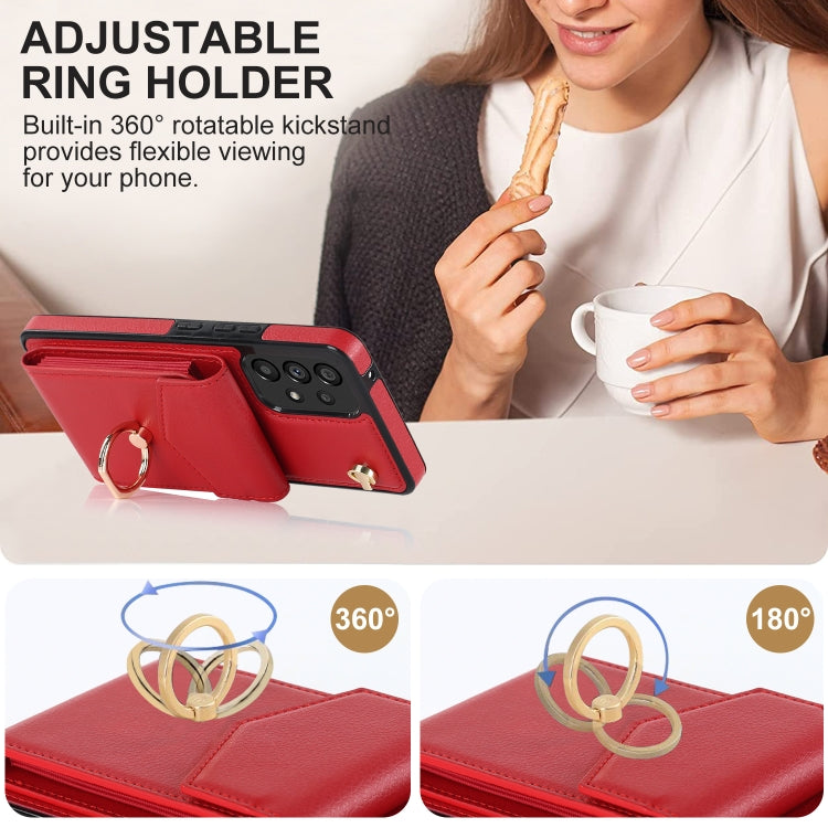 For Samsung Galaxy A33 5G Ring Holder RFID Card Slot Phone Case