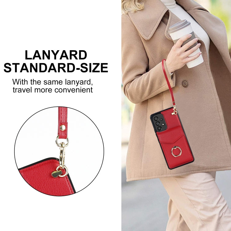 For Samsung Galaxy A33 5G Ring Holder RFID Card Slot Phone Case