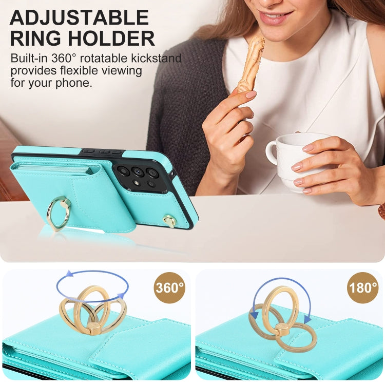 For Samsung Galaxy A33 5G Ring Holder RFID Card Slot Phone Case
