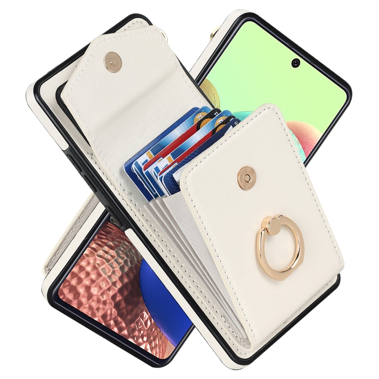 For Samsung Galaxy A51 5G Ring Holder RFID Card Slot Phone Case