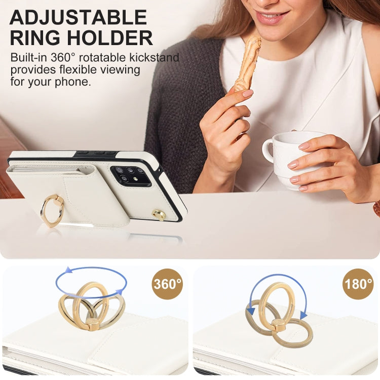 For Samsung Galaxy A51 5G Ring Holder RFID Card Slot Phone Case
