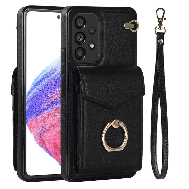For Samsung Galaxy A53 5G Ring Holder RFID Card Slot Phone Case