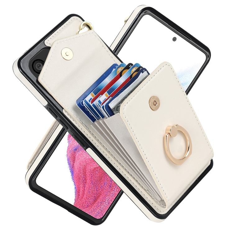 For Samsung Galaxy A53 5G Ring Holder RFID Card Slot Phone Case