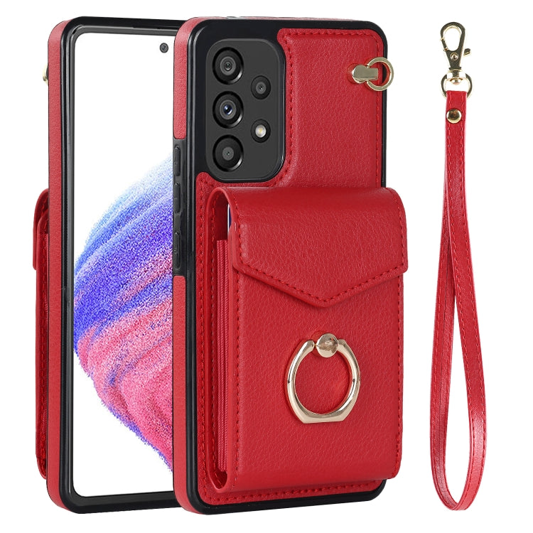 For Samsung Galaxy A53 5G Ring Holder RFID Card Slot Phone Case