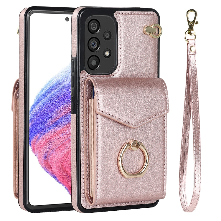 For Samsung Galaxy A53 5G Ring Holder RFID Card Slot Phone Case