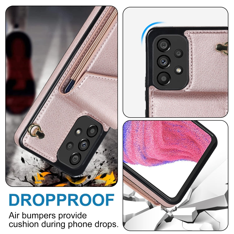 For Samsung Galaxy A53 5G Ring Holder RFID Card Slot Phone Case