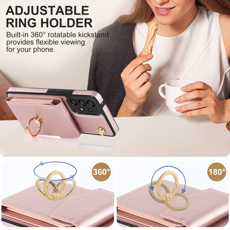 For Samsung Galaxy A53 5G Ring Holder RFID Card Slot Phone Case