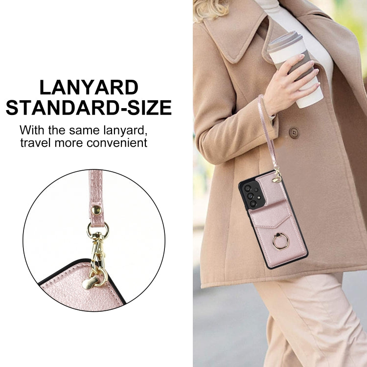 For Samsung Galaxy A53 5G Ring Holder RFID Card Slot Phone Case