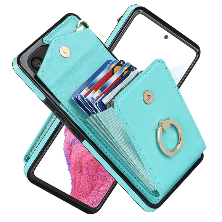 For Samsung Galaxy A53 5G Ring Holder RFID Card Slot Phone Case