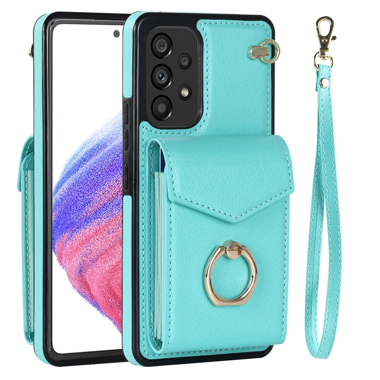 For Samsung Galaxy A53 5G Ring Holder RFID Card Slot Phone Case