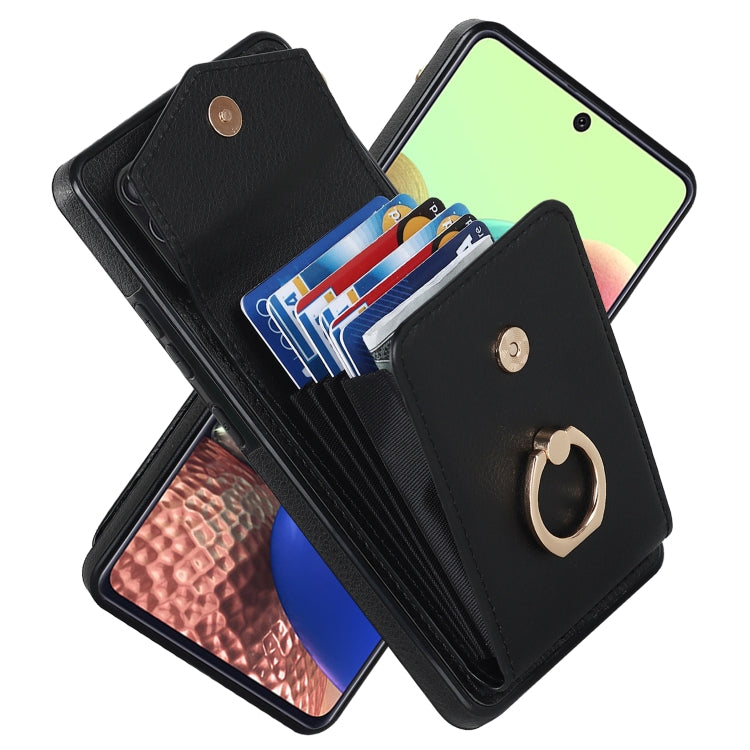 For Samsung Galaxy A71 5G Ring Holder RFID Card Slot Phone Case