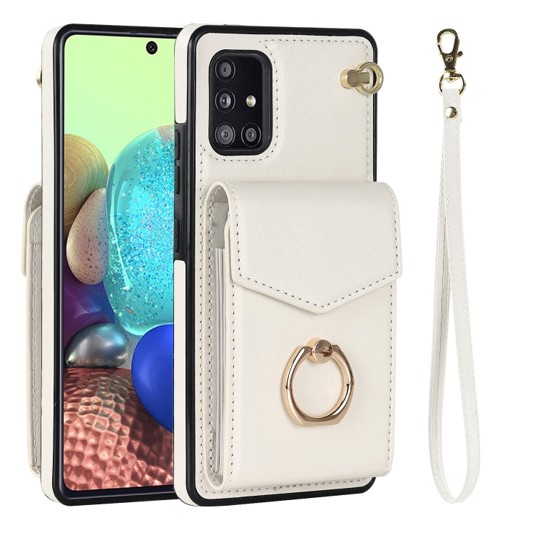 For Samsung Galaxy A71 5G Ring Holder RFID Card Slot Phone Case