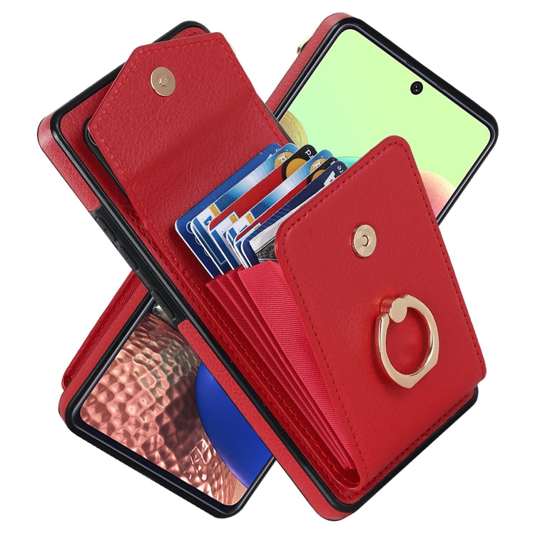 For Samsung Galaxy A71 5G Ring Holder RFID Card Slot Phone Case