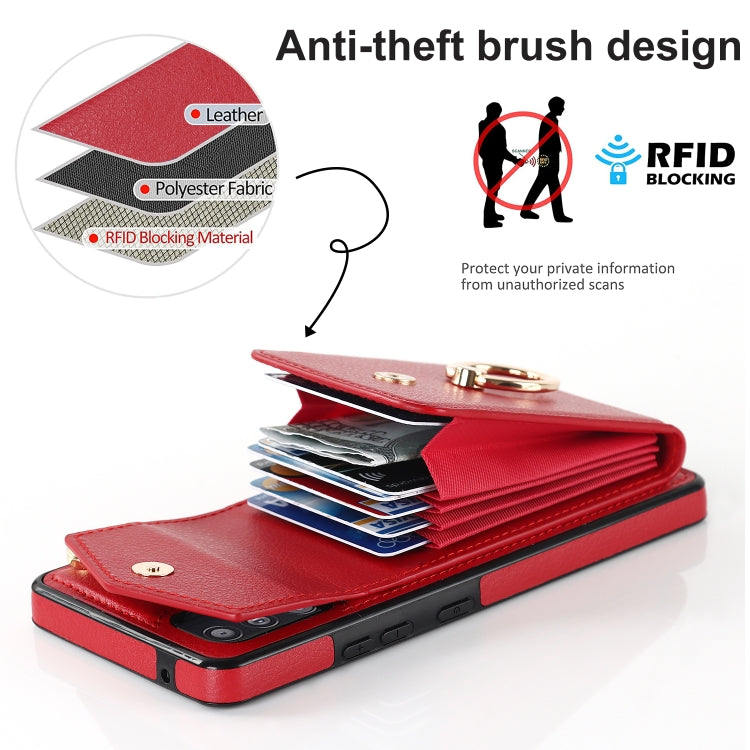 For Samsung Galaxy A71 5G Ring Holder RFID Card Slot Phone Case