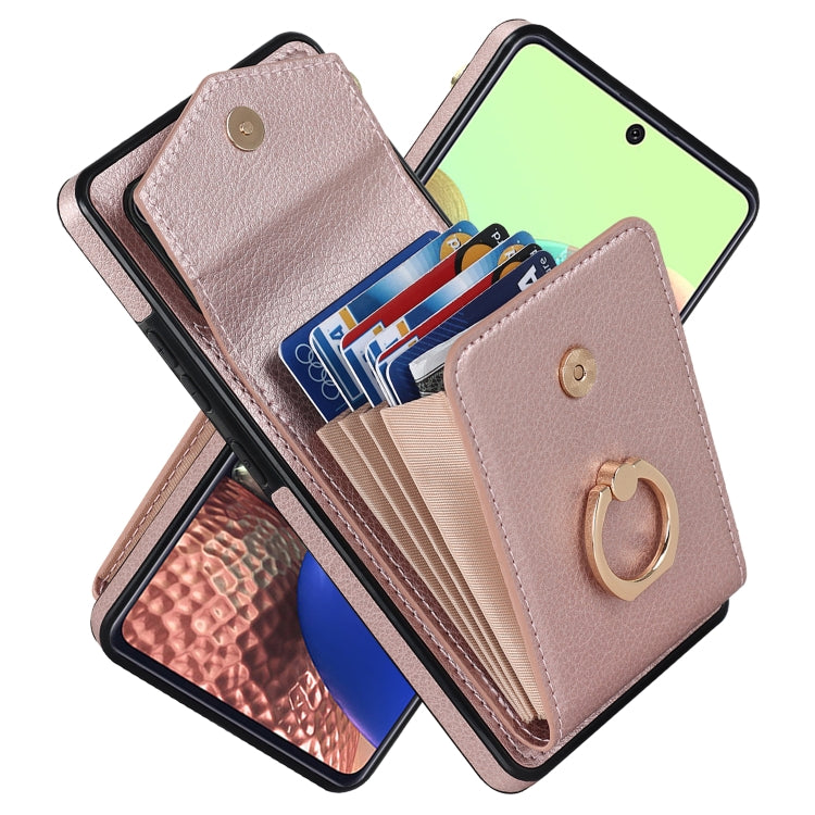 For Samsung Galaxy A71 5G Ring Holder RFID Card Slot Phone Case