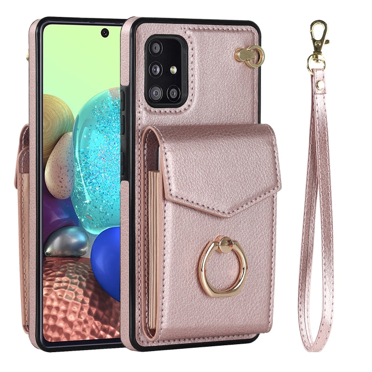 For Samsung Galaxy A71 5G Ring Holder RFID Card Slot Phone Case