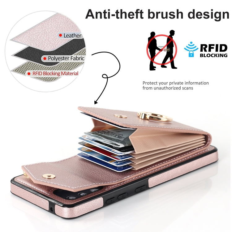 For Samsung Galaxy A71 5G Ring Holder RFID Card Slot Phone Case