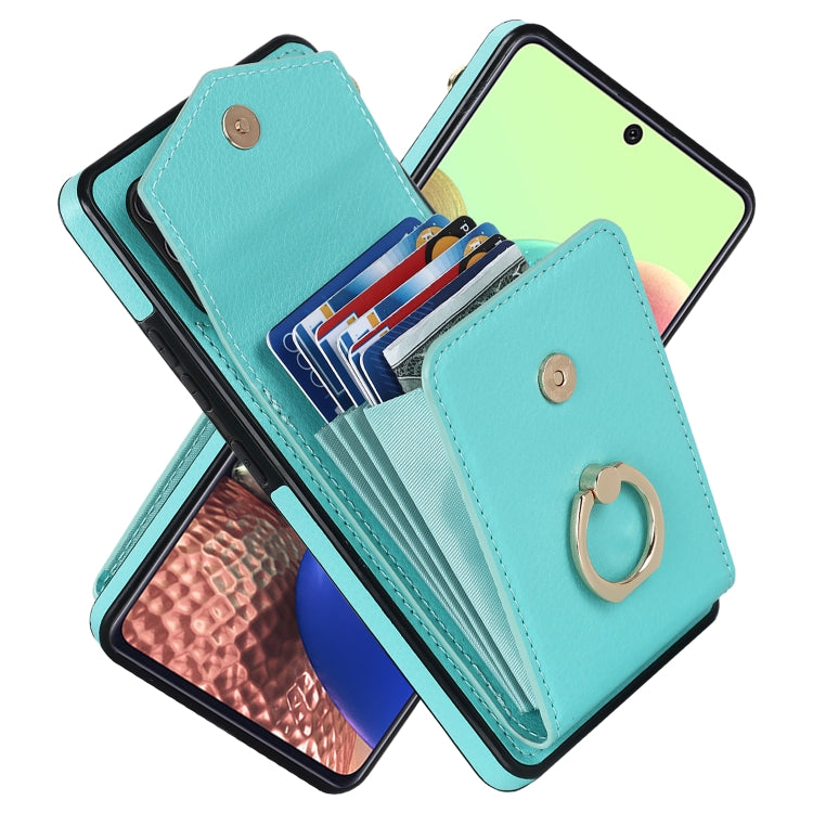For Samsung Galaxy A71 5G Ring Holder RFID Card Slot Phone Case