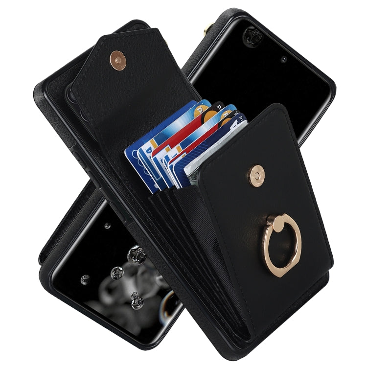 For Samsung Galaxy S20 Ultra Ring Holder RFID Card Slot Phone Case