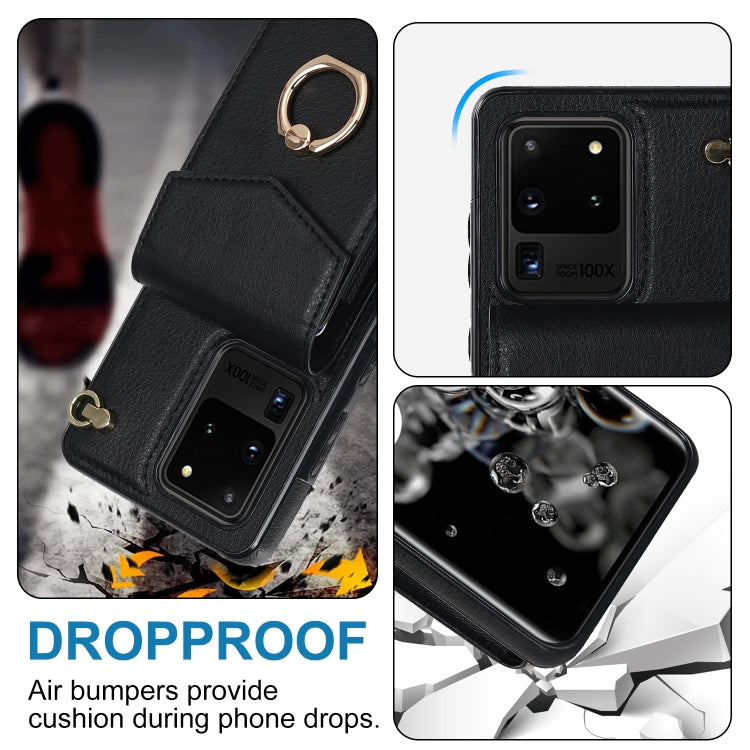 For Samsung Galaxy S20 Ultra Ring Holder RFID Card Slot Phone Case