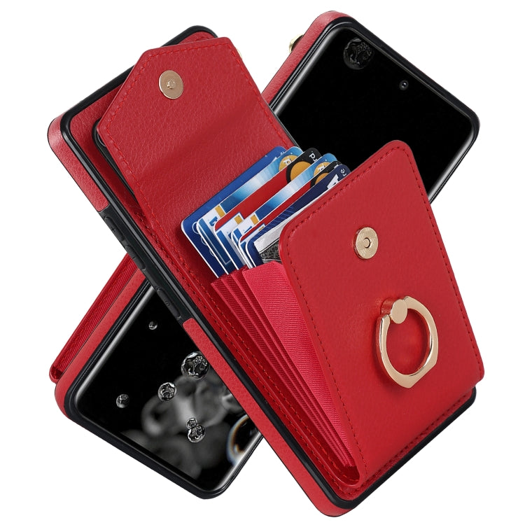 For Samsung Galaxy S20 Ultra Ring Holder RFID Card Slot Phone Case
