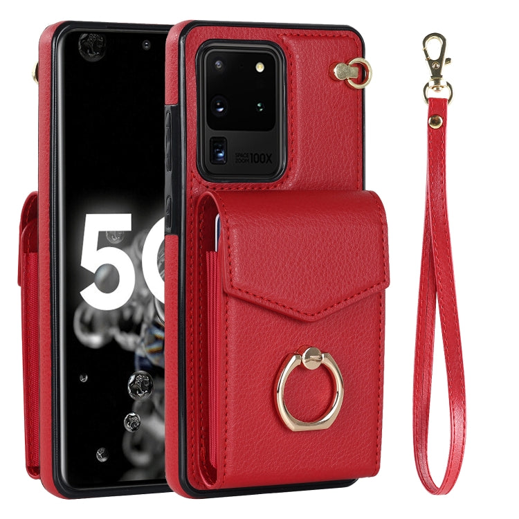 For Samsung Galaxy S20 Ultra Ring Holder RFID Card Slot Phone Case