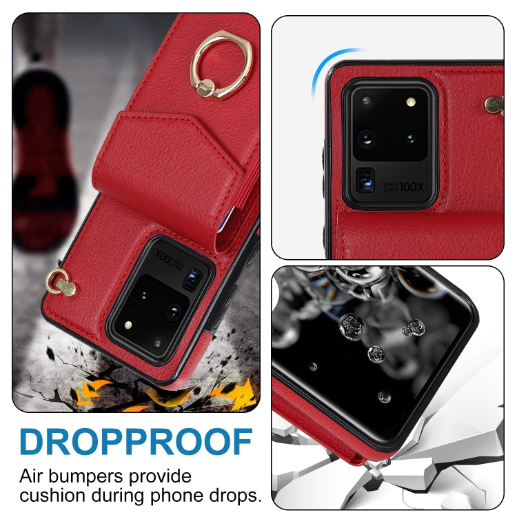 For Samsung Galaxy S20 Ultra Ring Holder RFID Card Slot Phone Case