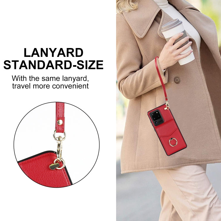 For Samsung Galaxy S20 Ultra Ring Holder RFID Card Slot Phone Case