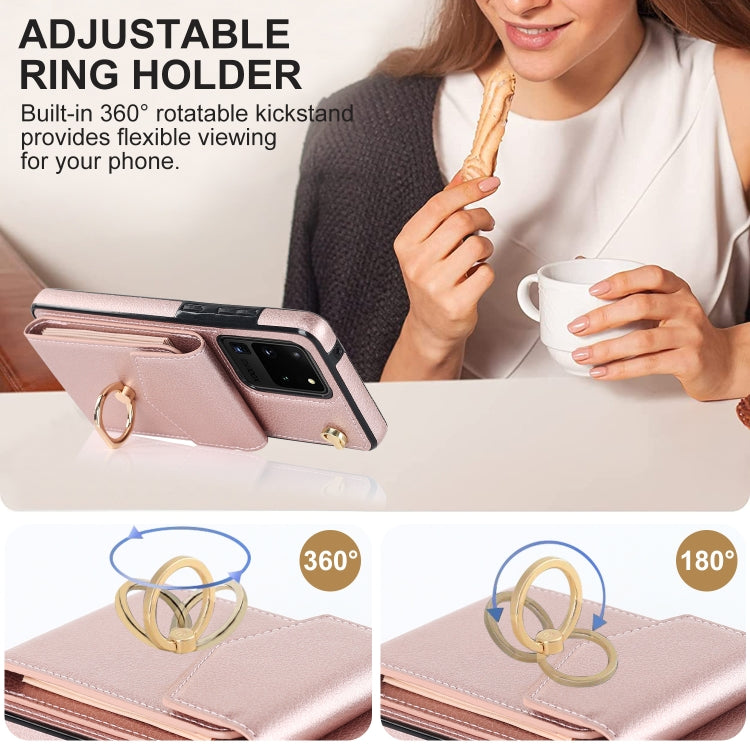 For Samsung Galaxy S20 Ultra Ring Holder RFID Card Slot Phone Case