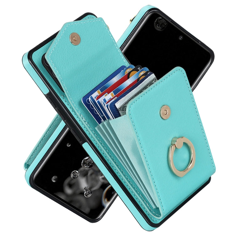 For Samsung Galaxy S20 Ultra Ring Holder RFID Card Slot Phone Case
