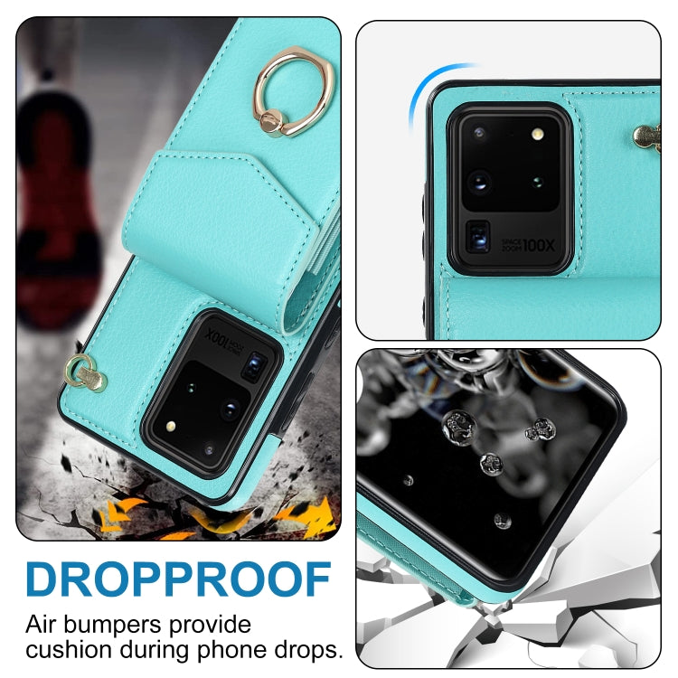For Samsung Galaxy S20 Ultra Ring Holder RFID Card Slot Phone Case