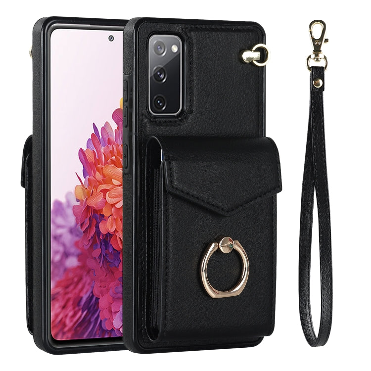For Samsung Galaxy S20 FE Ring Holder RFID Card Slot Phone Case