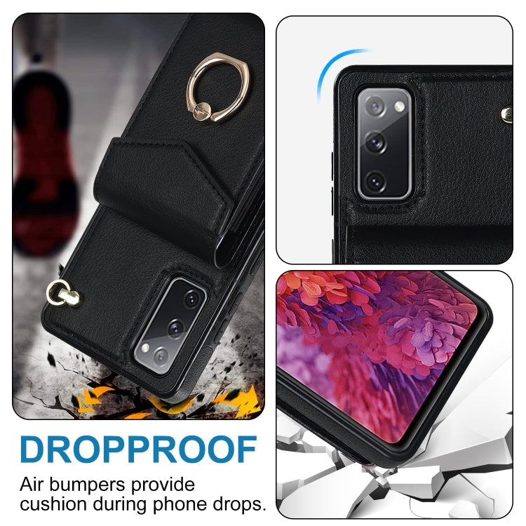 For Samsung Galaxy S20 FE Ring Holder RFID Card Slot Phone Case
