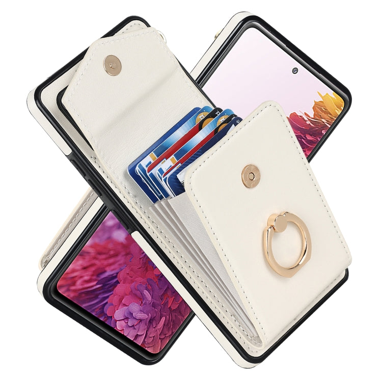 For Samsung Galaxy S20 FE Ring Holder RFID Card Slot Phone Case