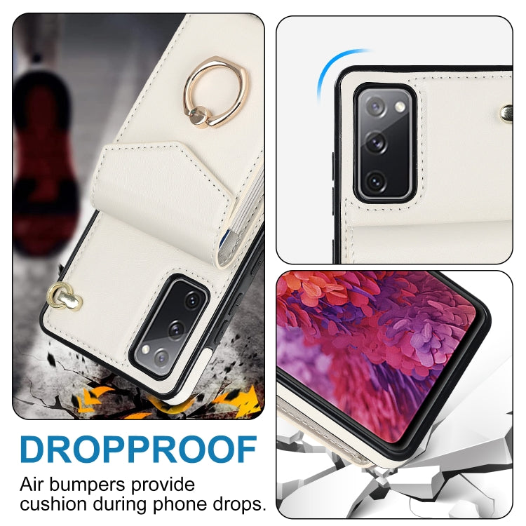 For Samsung Galaxy S20 FE Ring Holder RFID Card Slot Phone Case
