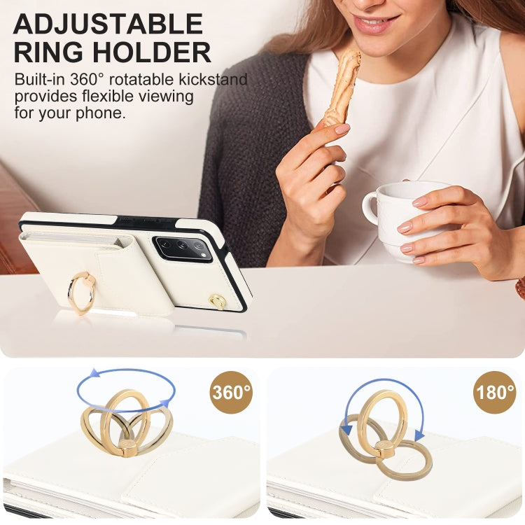 For Samsung Galaxy S20 FE Ring Holder RFID Card Slot Phone Case