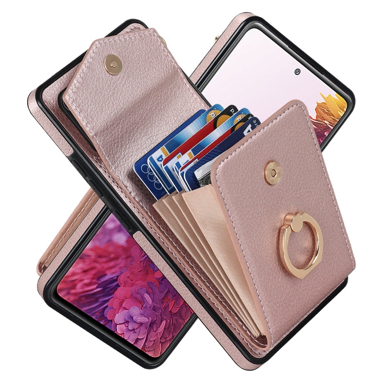 For Samsung Galaxy S20 FE Ring Holder RFID Card Slot Phone Case
