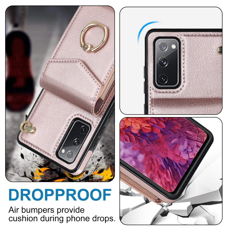 For Samsung Galaxy S20 FE Ring Holder RFID Card Slot Phone Case