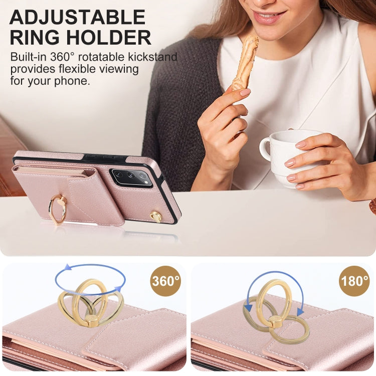 For Samsung Galaxy S20 FE Ring Holder RFID Card Slot Phone Case