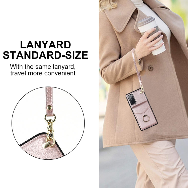 For Samsung Galaxy S20 FE Ring Holder RFID Card Slot Phone Case