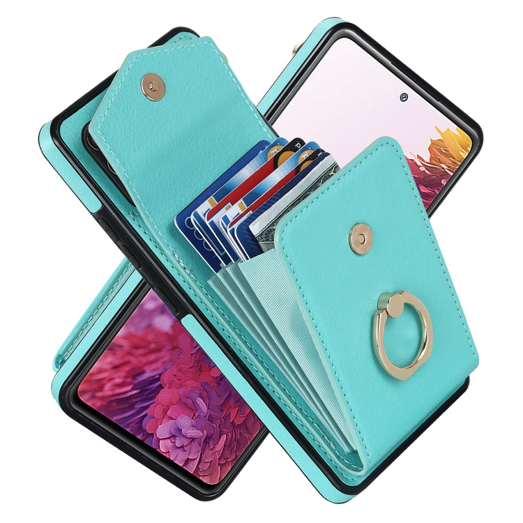 For Samsung Galaxy S20 FE Ring Holder RFID Card Slot Phone Case