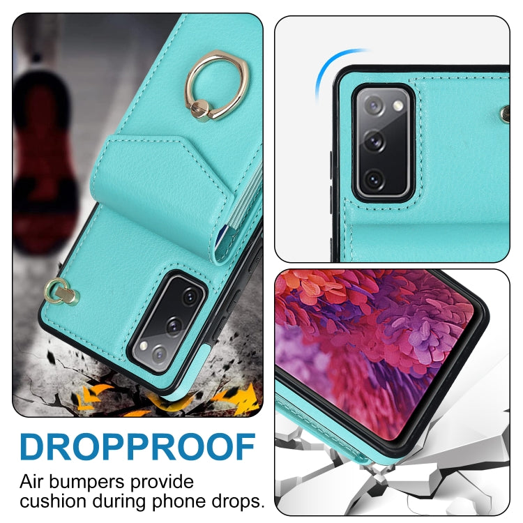 For Samsung Galaxy S20 FE Ring Holder RFID Card Slot Phone Case