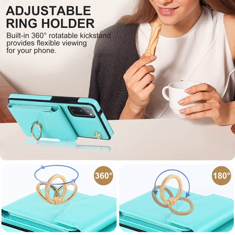 For Samsung Galaxy S20 FE Ring Holder RFID Card Slot Phone Case