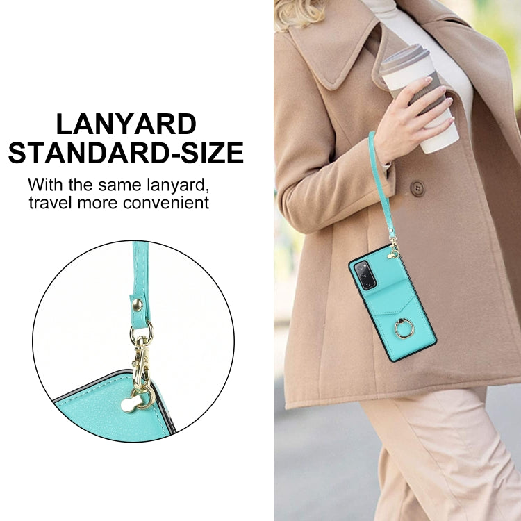 For Samsung Galaxy S20 FE Ring Holder RFID Card Slot Phone Case