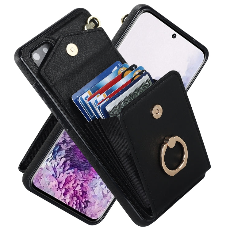For Samsung Galaxy S20+ Ring Holder RFID Card Slot Phone Case