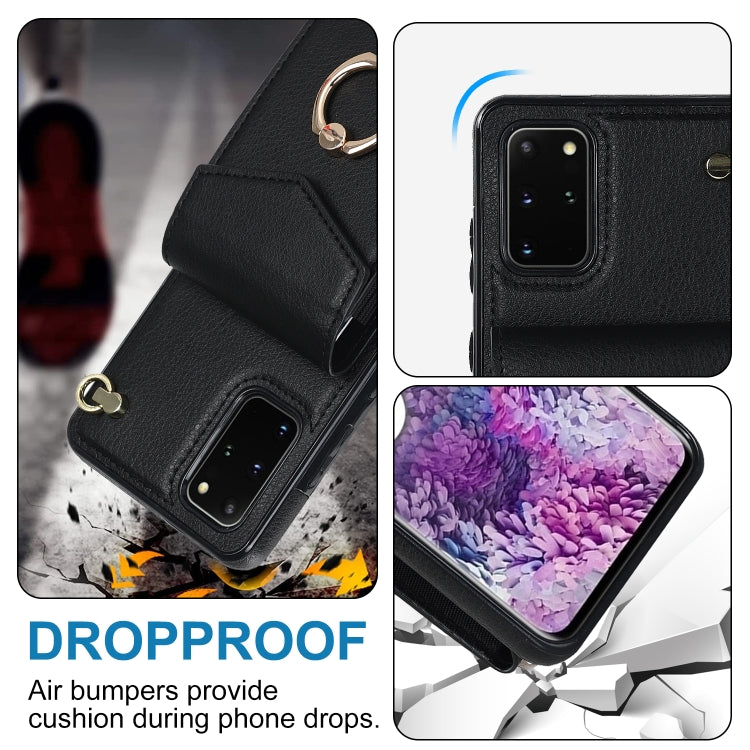 For Samsung Galaxy S20+ Ring Holder RFID Card Slot Phone Case