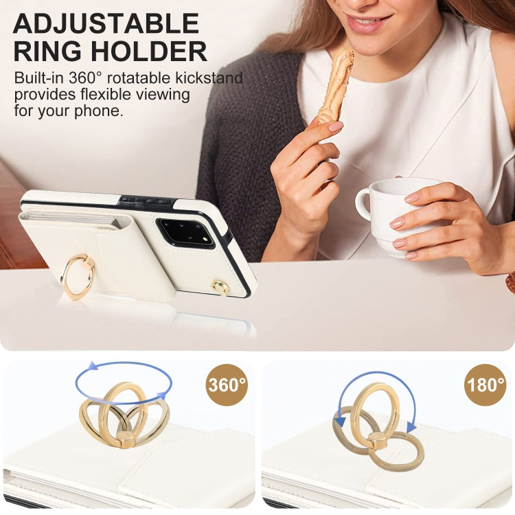For Samsung Galaxy S20+ Ring Holder RFID Card Slot Phone Case