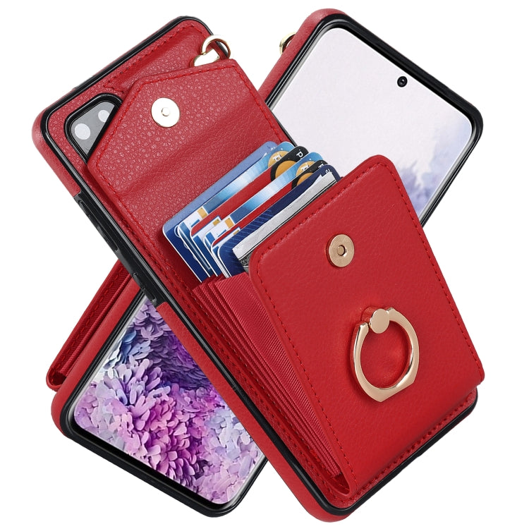For Samsung Galaxy S20+ Ring Holder RFID Card Slot Phone Case